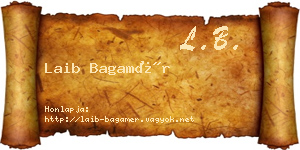 Laib Bagamér névjegykártya